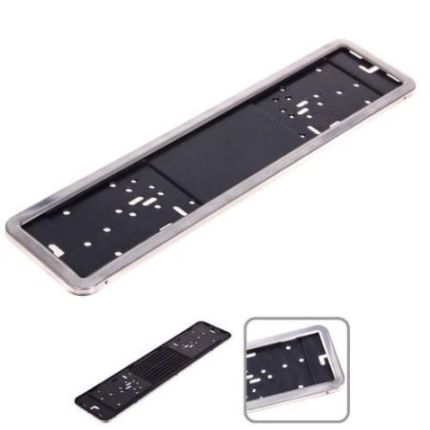 Рамка номера нержавейка хром Vitol РН-60050 фото