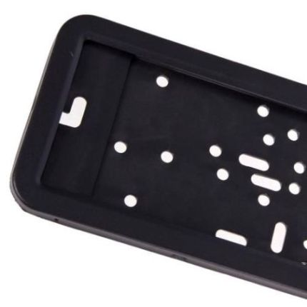 Рамка номера нержавейка чёрная Vitol РН-70050 фото