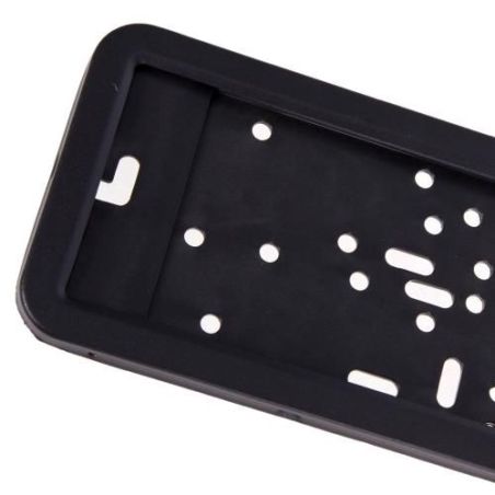 Рамка номера нержавейка чёрная Vitol РН-70050 фото