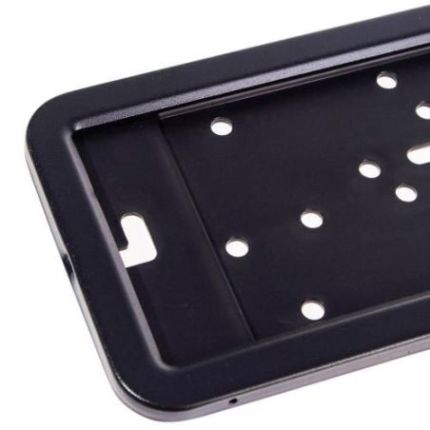 Рамка номера нержавейка чёрная Штурмовик РНШ-19070 фото