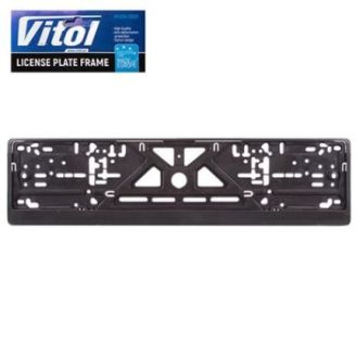 Рамка номера пластик чорна SR в кульку "Vitol" БН (РН-V-15550) фото