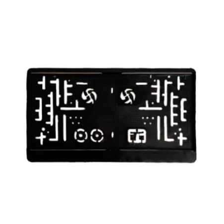 Рамка номера пластик черная квадратная USA ((100) черн) фото