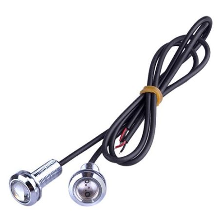 Болты для крепления номера с подсветкой 18-COB 12V хромированные 2шт.  Red (AG-60337) фото