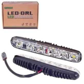Фары доп/дневного света  XS-006 DRL 16 6LED/4W/12V/пластик/190*26mm/с поворотом бегущий 10453 (XS-00 фото