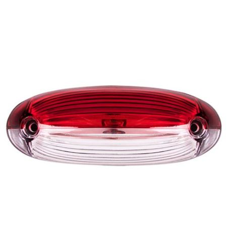 Повторитель габарита (овал) 18 LED 12/24V бело-красный (TH-1818) фото