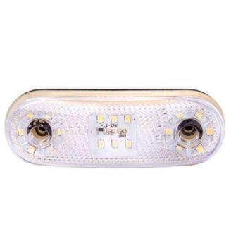Повторитель габарита (овал) 21 LED 12/24V белый (TH-2130-white) фото