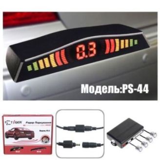 Парктронік TIGER PS-44/LED/4 датчика D18mm/коннектор/silver/silver (PS-44) фото