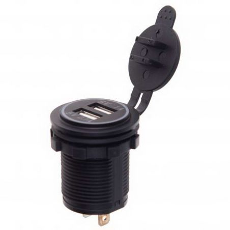 Встараиваемая usb-зарядка для телефона - 2хUSB new 3,1 А 12-24в фото