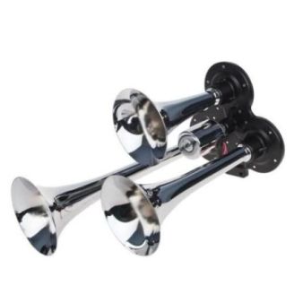 Сигнал повітряний CA-10377/Еlerhant/CIKADA 3-дудки метал 12V/24V (CA-10377) фото