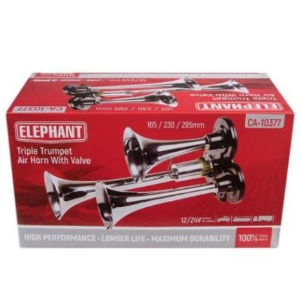 Сигнал возд CA- 10377/Еlephant/CIKADA 3-дудки металл 12V/24V (CA-10377) фото