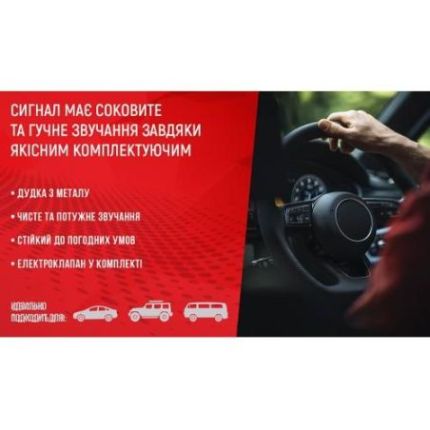 Сигнал возд CA-13036/Еlephant/1 дудка металл 12V/400mm (CA-13036) фото