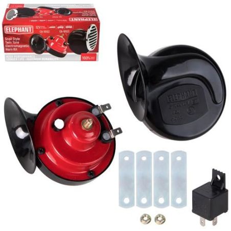Сигнал "улитка" СА-10122/Еlephant/12V/краснo/черный (СА-10122) фото