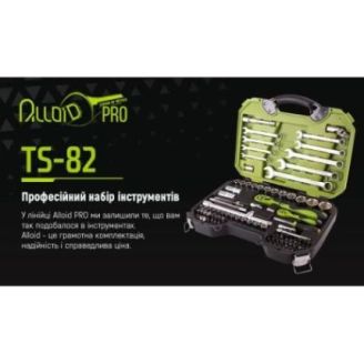 Универсальный набор инструмента Alloid TS-82 (1/4" & 1/2", 82 предмета, трещотки 72 зубца) фото 2