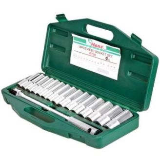 Набор головок HANS (глубокие, 1/2" 16 предметов 10,11,12,13,14,15,16,17,18,19,20,21,22,23,24) 4615М фото 2