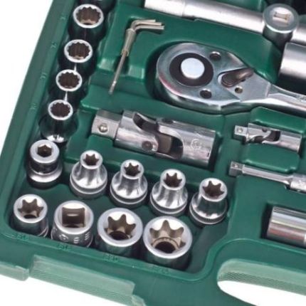 Набір головок HANS (1/4" DR 4-14 мм і 1/2" DR 10-32 мм, 108 предметів, 6 гран.) TK-108 фото