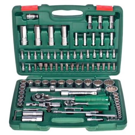 Набір головок HANS (1/4" DR 4-14 мм і 1/2" DR 10-32 мм, 94 предмета 6 гран.) TK-94 фото