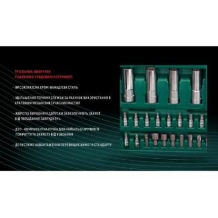 Набір головок HANS (1/4" DR 4-14 мм і 1/2" DR 10-32 мм, 94 предмета 6 гран.) TK-94 фото