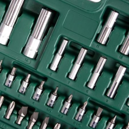 Набір головок HANS (1/4" DR 4-14 мм і 1/2" DR 10-32 мм, 94 предмета 6 гран.) TK-94 фото