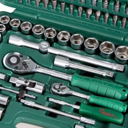 Набір головок HANS (1/4" DR 4-14 мм і 1/2" DR 10-32 мм, 94 предмета 6 гран.) TK-94 фото