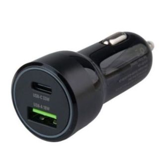 Зарядка в прикурювач (51W, 1USB QC3.0 18W + 1PD 33W, 12/24V) VOIN C-51210Q фото 2