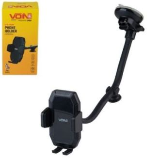 Держатель для телефона в машину (60-95 мм на гибкой, удлиненной ножке) VOIN UHV-4011BK фото
