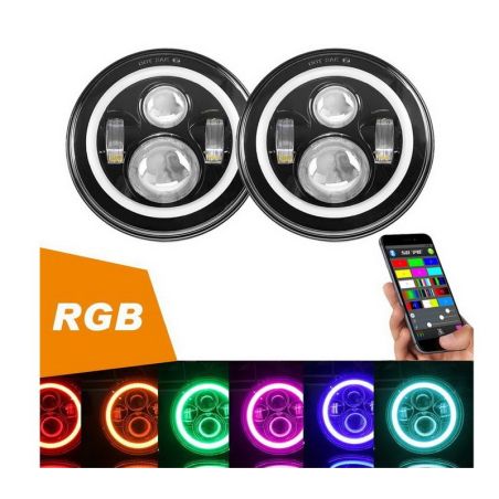 Лед фары головного света WL- JP60WB RGB Компл (2шт) фото