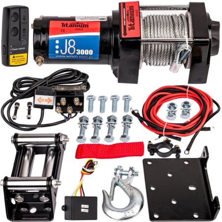 Лебідка 12в Titanium ATV J8 3000 для квадроцикла фото