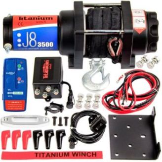 Лебідка для квадроцикла Titanium ATV J8 3500 (Синтетичний трос) фото