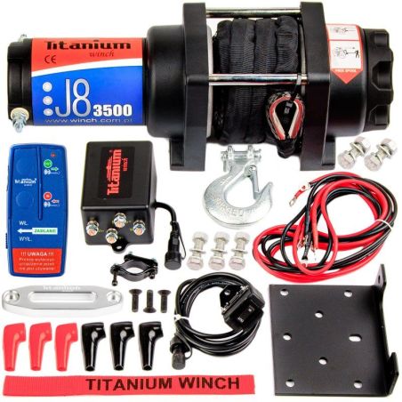 Лебідка для квадроцикла Titanium ATV J8 3500 (Синтетичний трос) фото