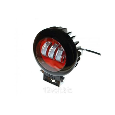 Светодиодная фара AllLight 30W(B) 3chip spot 9-30V КРУГЛАЯ (RED) фото