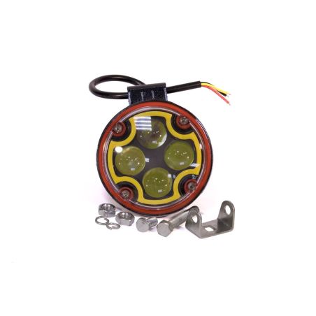 Светодиодная фара AllLight 3WL-07R spot 9-30V + желтый страбоскоп фото