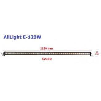 Светодиодная фара AllLight E-120W однорядная 40chip OSRAM 3535 spot 9-30V фото