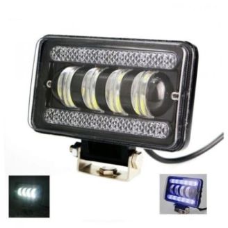 Светодиодная фара ближнего света AllLight 41B- 40W + blue DRL (slim) фото