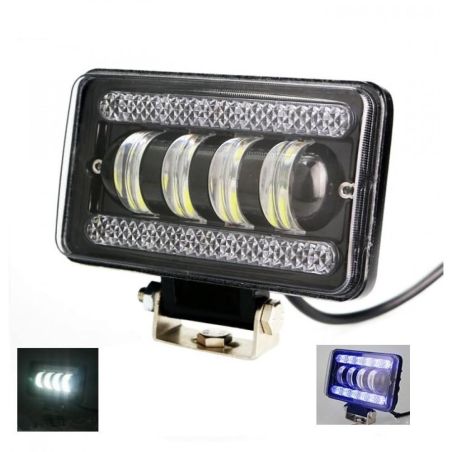 Светодиодная фара ближнего света AllLight 41B- 40W + blue DRL (slim) фото