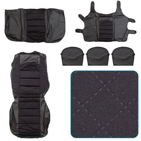 Майки на сидіння 2+1 BUS+3підг універсальні чорні (61405) фото