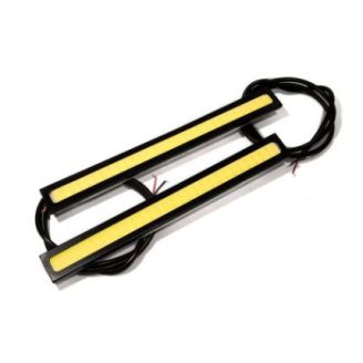 Ходовые огни HeadLight DRL COB 17 сплошной свет WHITE черный корпус фото