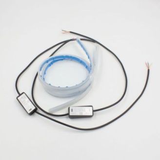 Ходовые огни HeadLight DRL+Поворот сплошной свет "реснички" 60 см фото