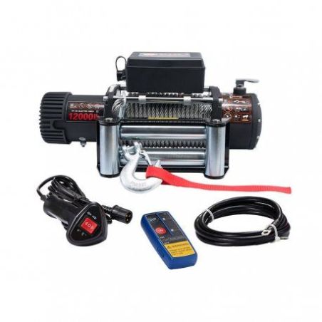 Лебідка для позашляховика Electric Winch 12000lbs (Сталевий трос / 12В) фото