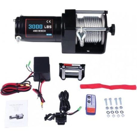 Лебедка для квадроцикла Electric Winch 3000lbs (Стальной трос / 12В) фото