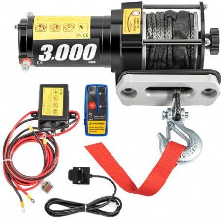 Лебідка для квадроцикла Electric Winch 3000lbs (Синтетичний трос / 12В) фото