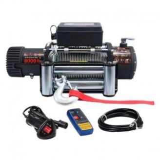 Лебідка для позашляховика Electric Winch 8000lbs (Сталевий трос / 12В) фото