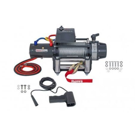 Вологозахищена лебідка 12V Runva EWB 12500lbs (Сталевий трос, Ручний розпуск) фото
