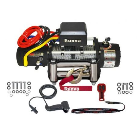 Скоростная лебедка Runva EWX-Q 9500lbs EVO (Стальной трос) фото