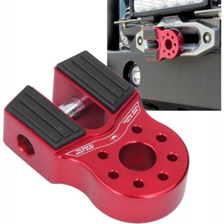 Такелажная проушина под шакл для троса лебедки (Красная) фото