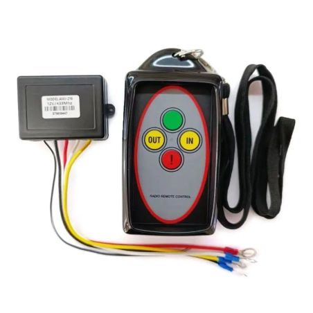 Противоударный радиопульт 12В для лебедки (Черный) фото