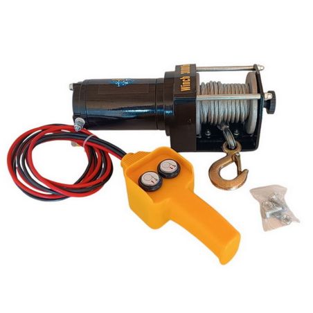 Лебедка ENERGY WINCH 3000 LBS 12 вольт (стальной трос) фото