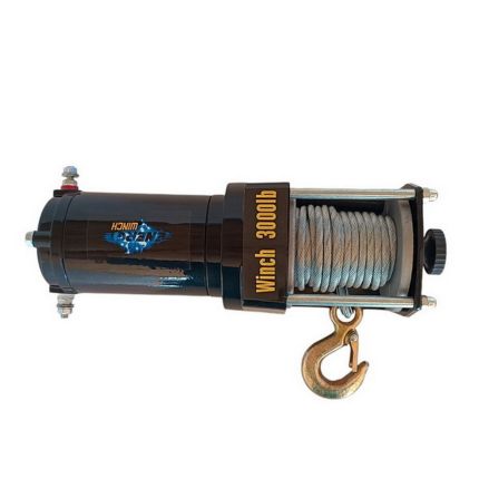 Лебедка ENERGY WINCH 3000 LBS 12 вольт (стальной трос) фото