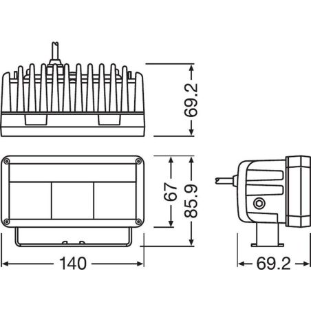 Доп. фара OSRAM MX140-WD LED Work Light (розсіяне світло) LEDDL102-WD фото