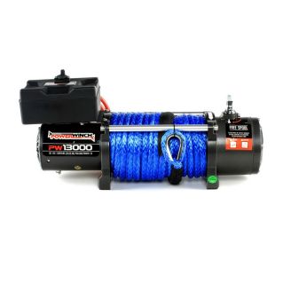 Лебедка электрическая 12 вольт POWERWINCH PW13000SR (синтетический трос) фото 2