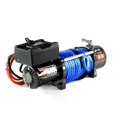 Лебедка электрическая 12 вольт POWERWINCH PW13000SR (синтетический трос) фото